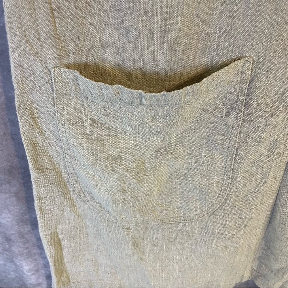 Sunbelt Beige Linen Shift Dress Summery Rustic Minimalist Medium Pockets - Picture 4 of 15